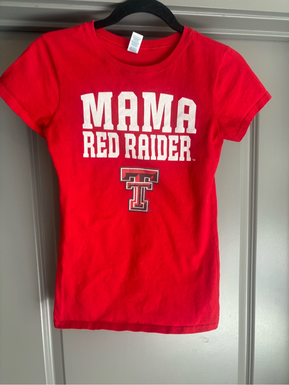 Texas Tech Red Raiders "Mama Red Raider" Women's Fitted Tee, Red, Size S